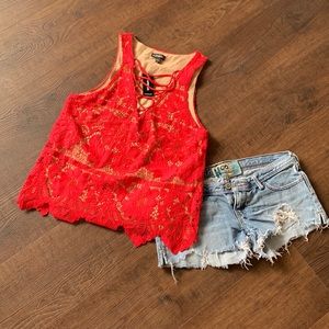Express top & Hollister shorts set